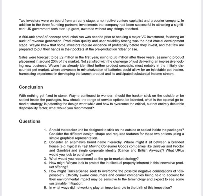 1. Should the tracker unit be designed to stick