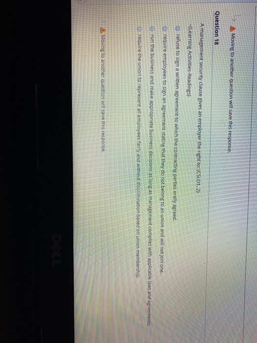 / A Moving to another question will save this