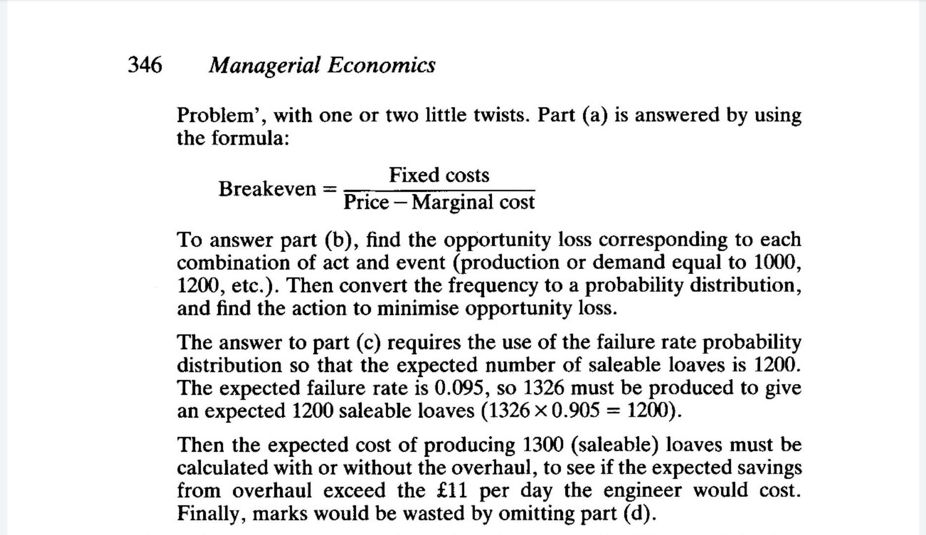 *// 346 Managerial Economics Problem', with one