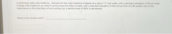 A pharmacy solis cold medicine. Demand for the