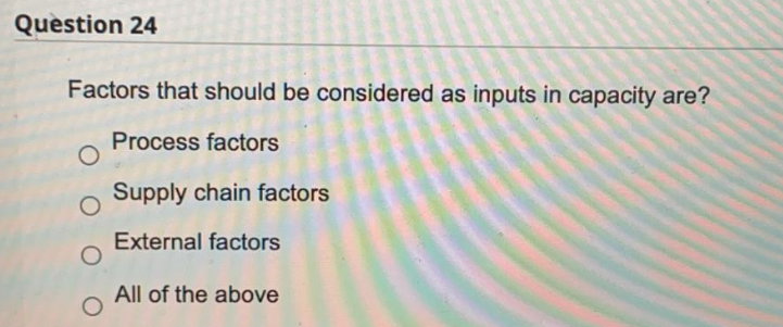 Question 25 What is best described as a