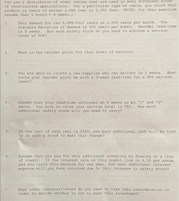 please note re-order lead time is 8 weeks and the