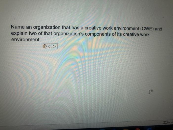 Name an organization that has a creative work