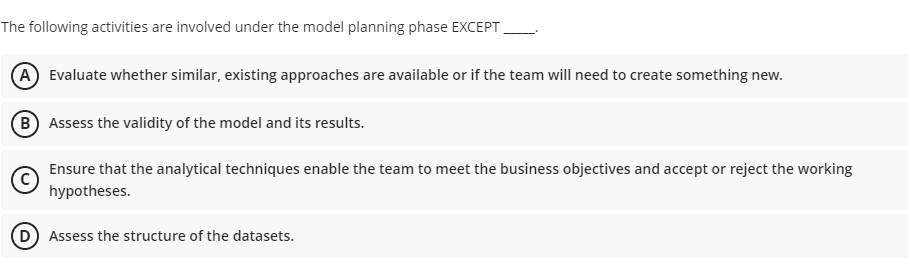 Which of the following is/are activity/ies done