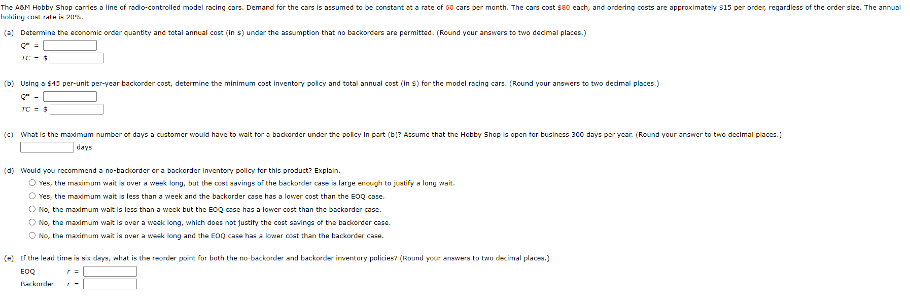 The A&M Hobby Shop carries a line of