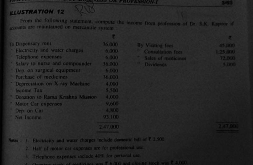 nsn SIONAL ILLUSTRATION 12 From the following