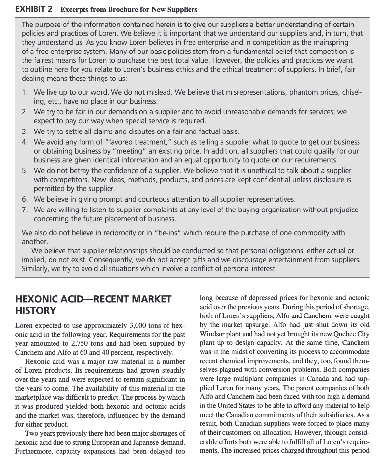 Should the second bid for Canchem be allowed to