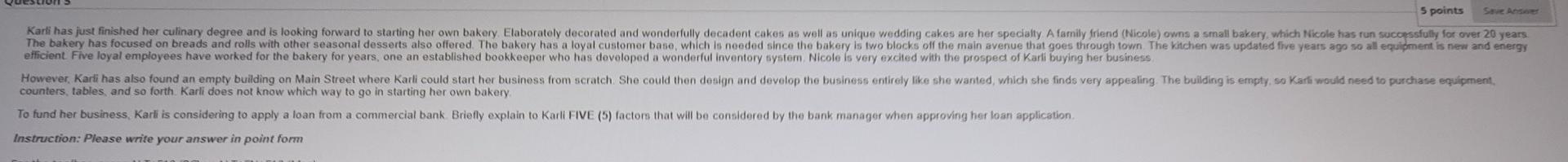 Please Send ASAP thank you SA 5 points Karli has