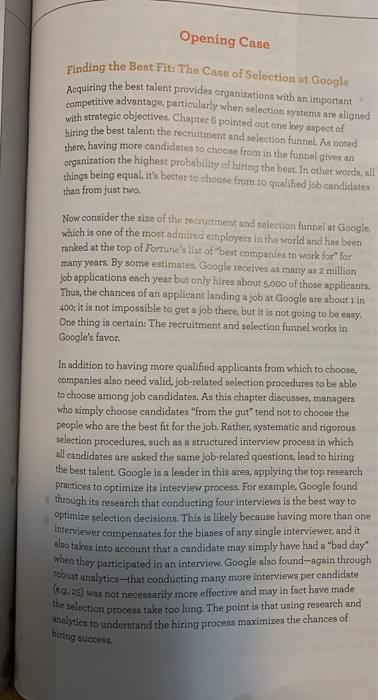 then selection process take too long. The point