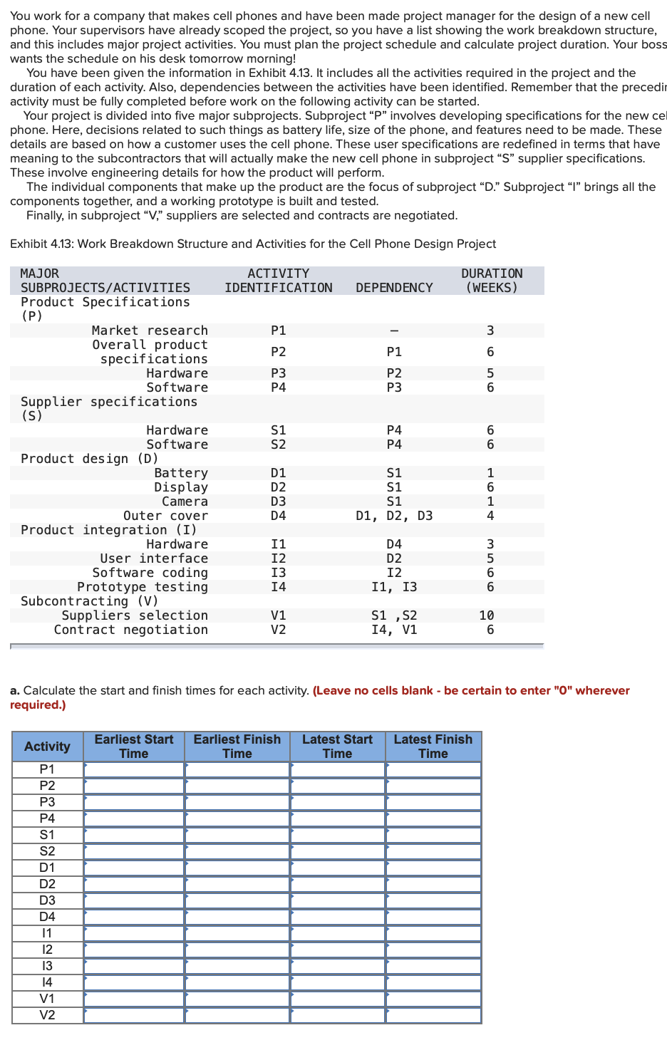 please make the answers clear You work for a