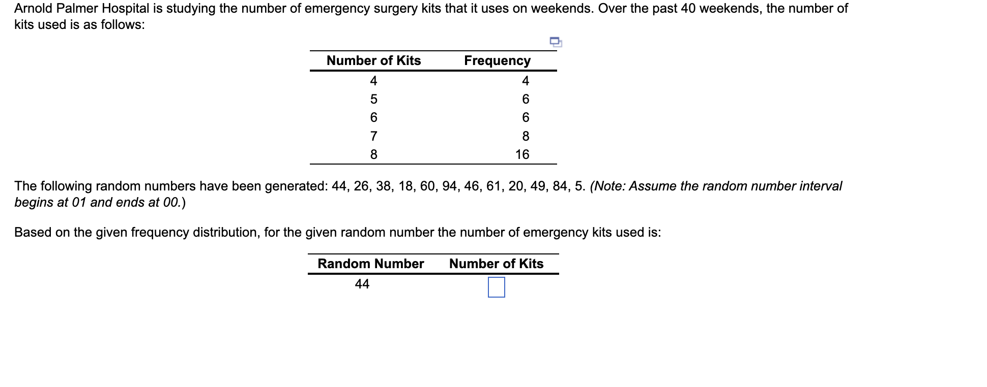 Show your work and steps please The following