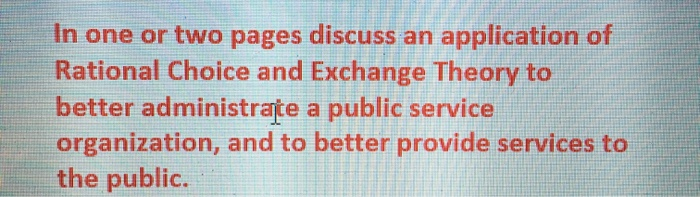 In one or two pages discuss an application of