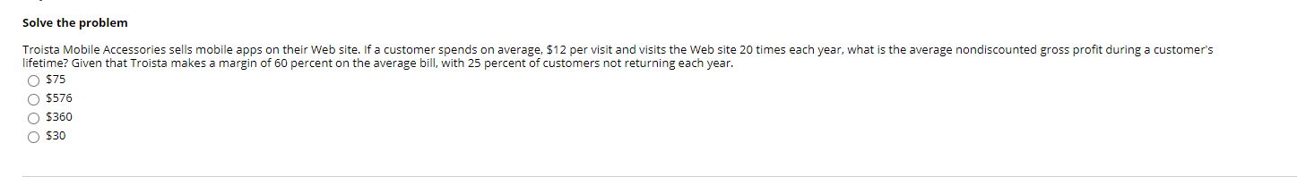 Solve the problem Troista Mobile Accessories