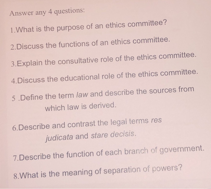 legal and ethical issues for health professionals