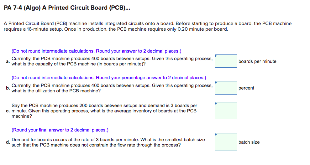 PA 7-4 (Algo) A Printed Circuit Board (PCB)... A