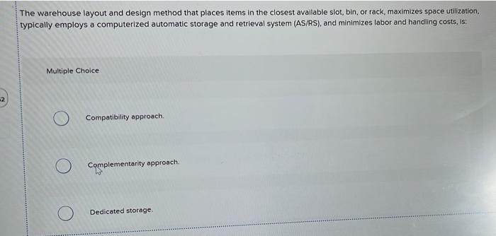 e The warehouse layout and design method that