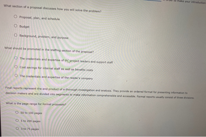 Both large and small companies use proposals to