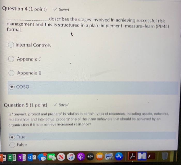 Question 4 (1 point) Saved describes the stages