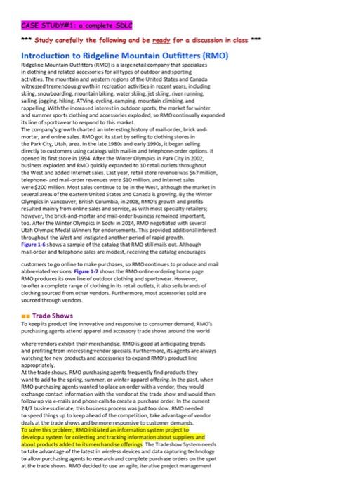 PLEASE READ CAREFULLY THE CASE STUDY PROVIDED AND