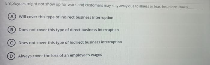 Employees might not show up for work and