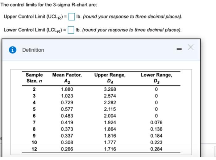 Refer to Table 86.1 - Factors for Computing