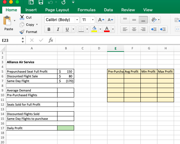 Home Insert Page Layout Formulas Data Review View