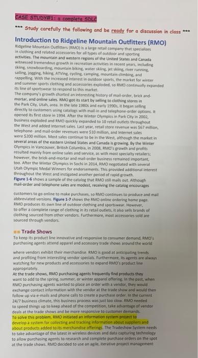 PLEASE READ CAREFULLY THE CASE STUDY PROVIDED AND