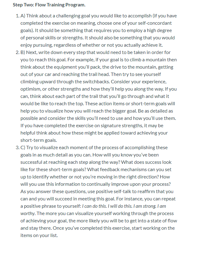 Answer them each in a short paragraph. Step Two: