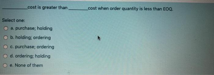 A company would like to classify its inventory