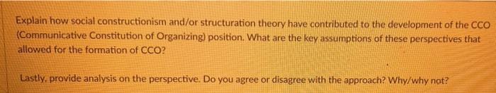 Organizational communication Explain how social