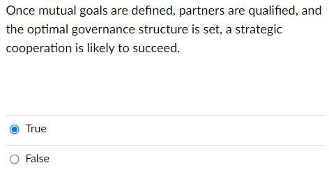 Once mutual goals are defined, partners are
