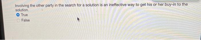 Involving the other party in the search for a