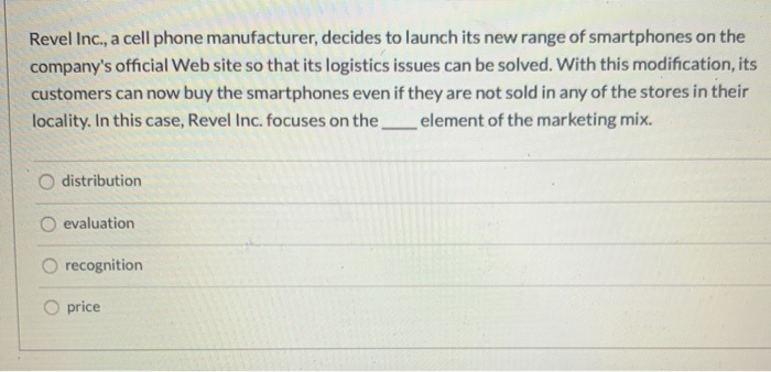 which of the following is an element of the