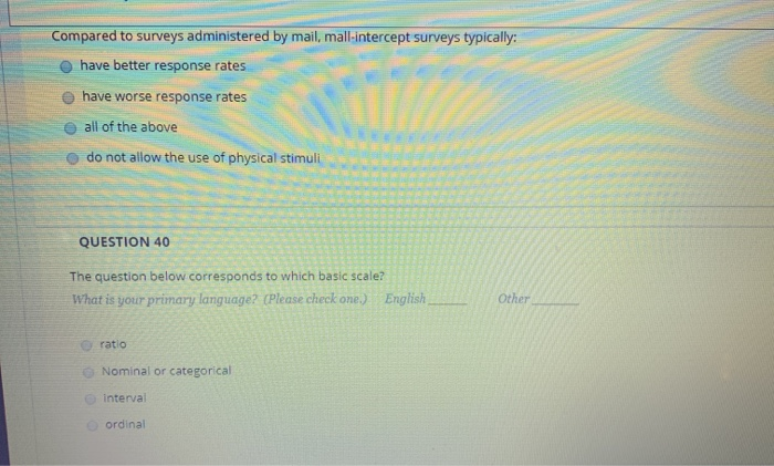 answer for this 2 question Compared to surveys