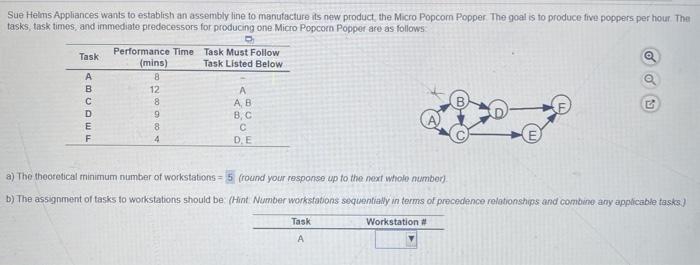 which workstation # corresponds with Task: A, B,
