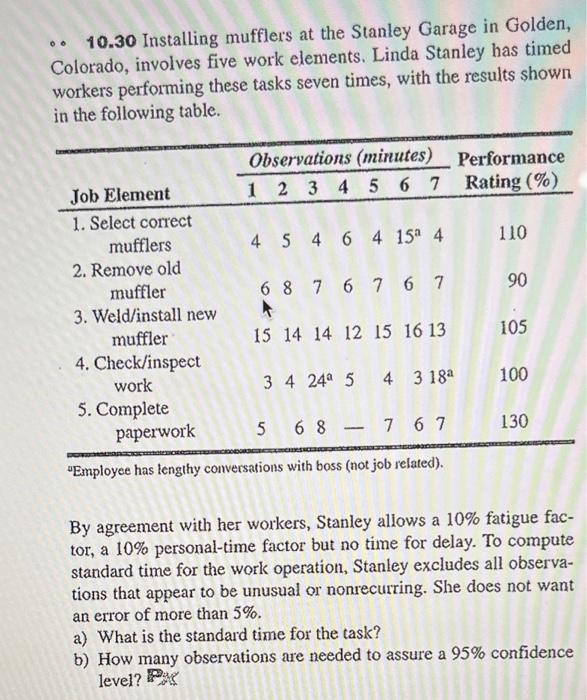 - 10.30 Installing mufflers at the Stanley Garage