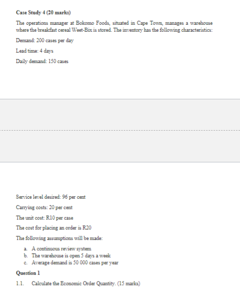 Hi , please answer with steps Case Study 4 (20