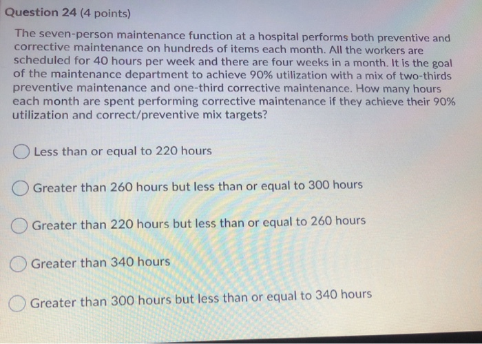 Question 23 (4 points) Thermostats are subjected