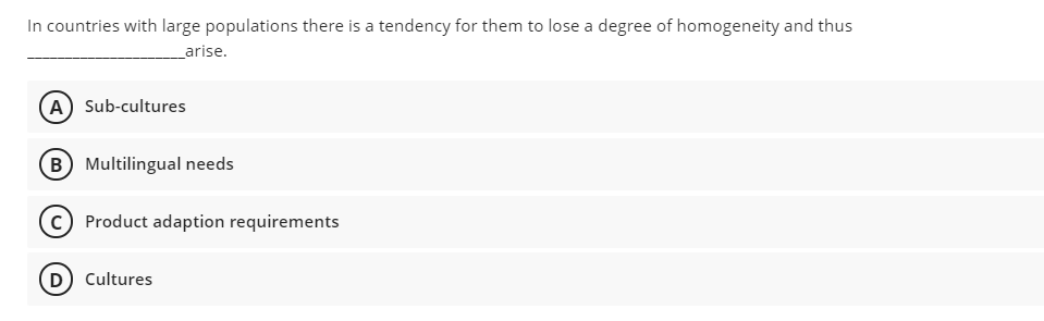 In countries with large populations there is a