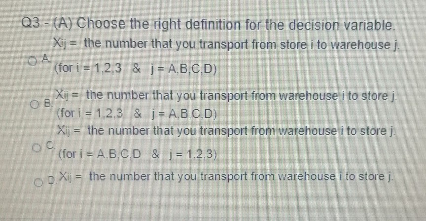 Q3 Transportation Problem LifeisHard Company