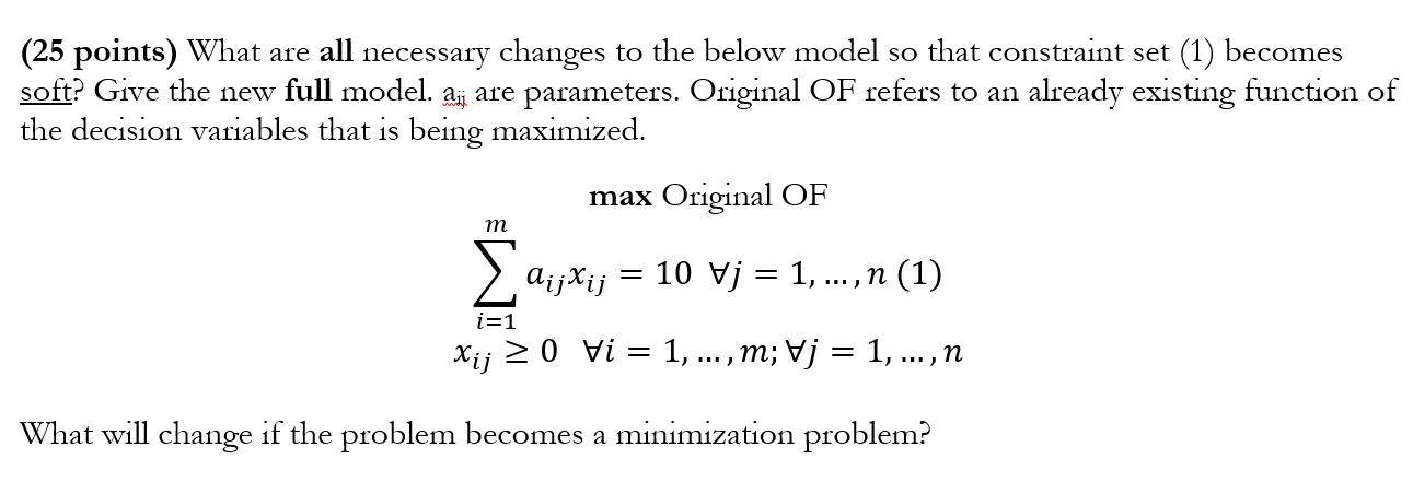 (25 points) What are all necessary changes to the