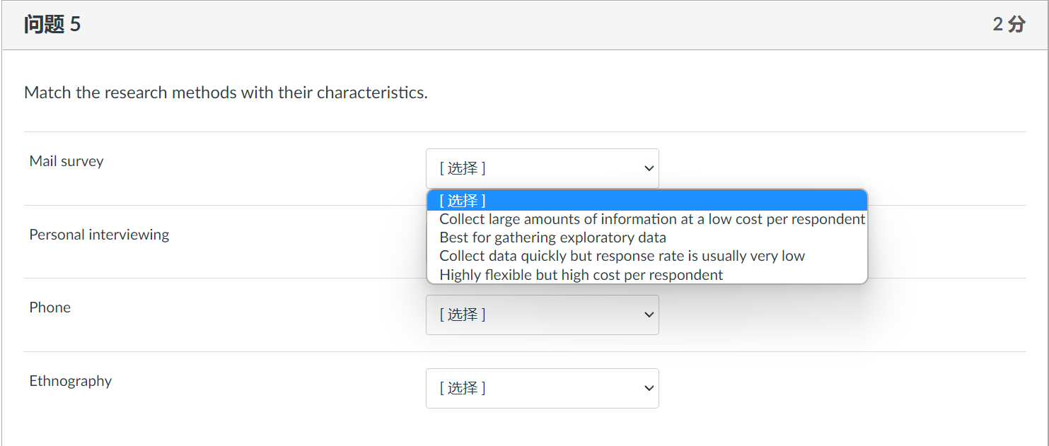 This is a MKTG 301 question. There are four