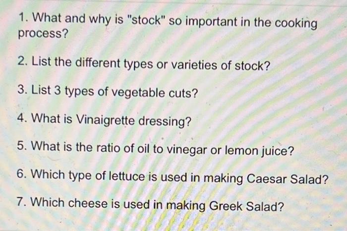 1. What and why is "stock" so important in the