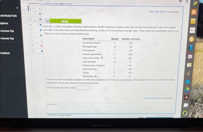 Each day, a FedEx compethor processes