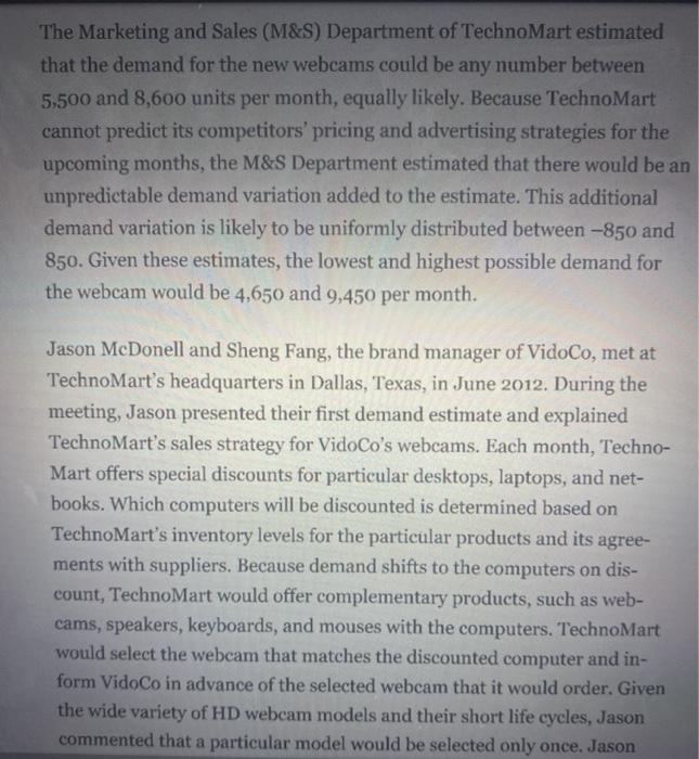 how would this question be modeled in excel using