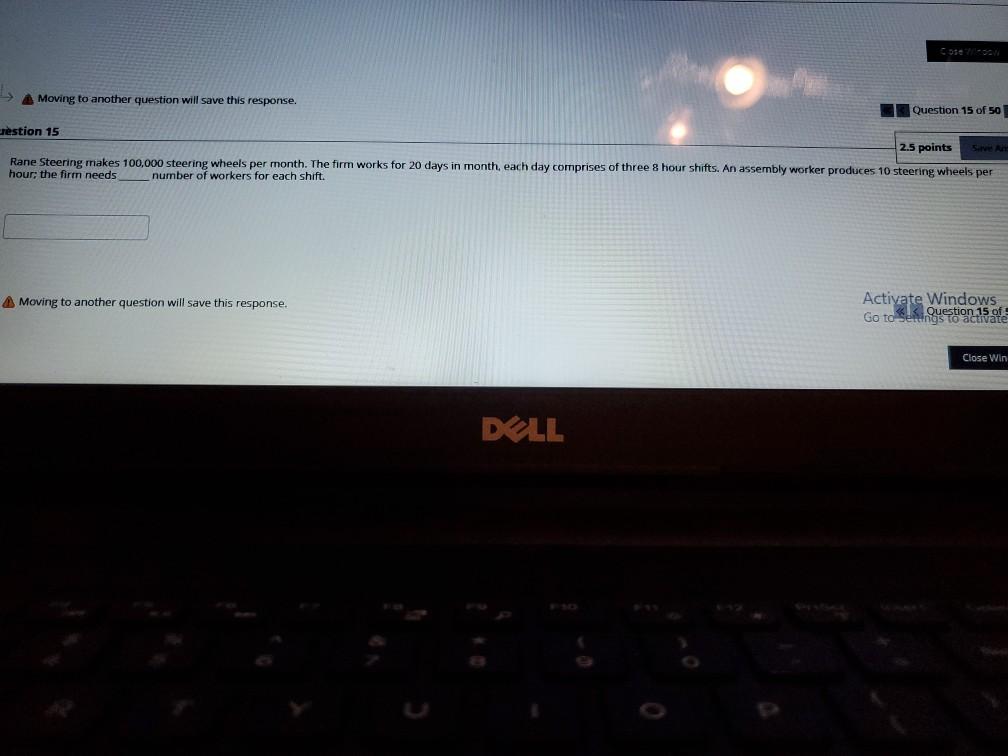 Moving to another question will save this