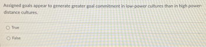 Assigned goals appear to generate greater goal