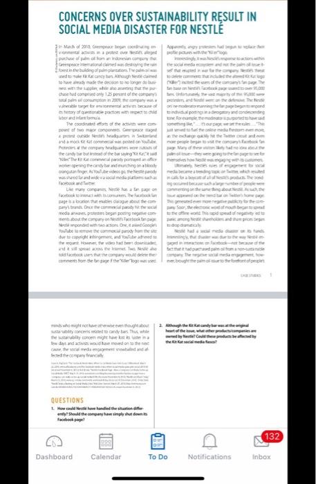 how could nestle have handled the situation