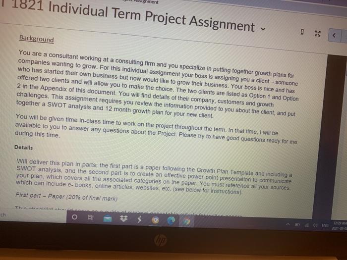 sle of Contents Term Project  style=