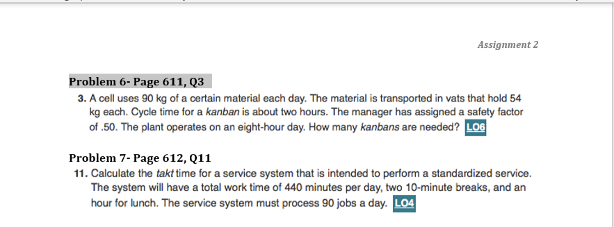 Assignment 2 Problem 6- Page 611, Q3 3. A cell